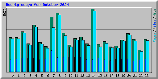 Hourly usage for October 2024