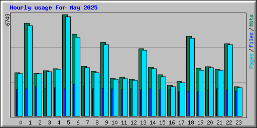 Hourly usage for May 2025