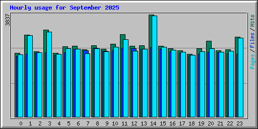 Hourly usage for September 2025